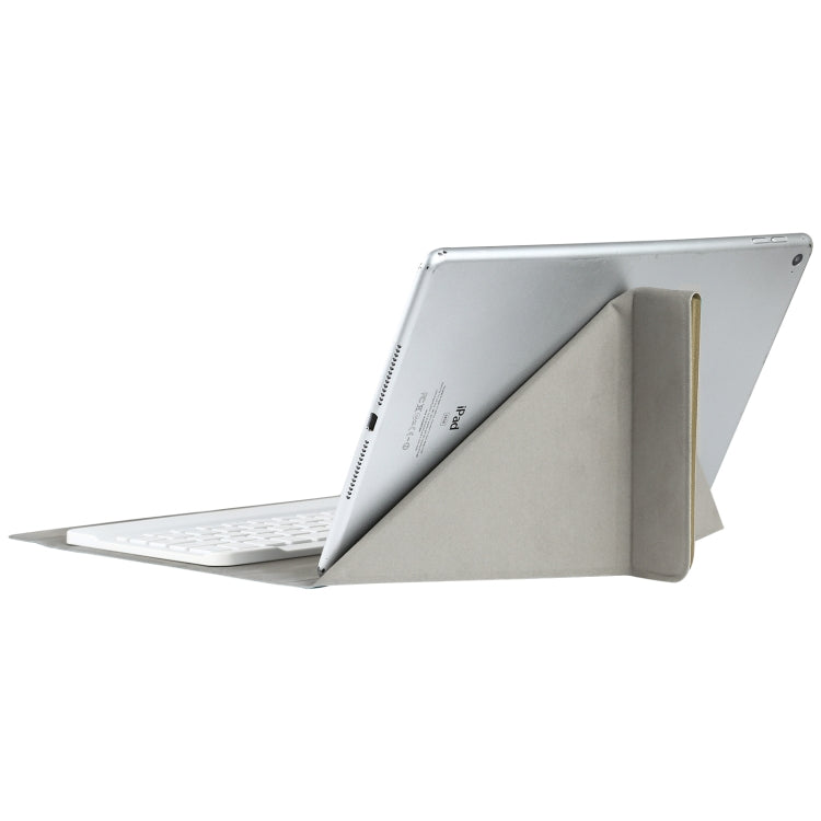 Universal Detachable Bluetooth Keyboard + Leather Tablet Case without Touchpad for iPad 9-10 inch, Specification:White Keyboard