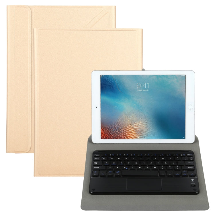 Universal Detachable Bluetooth Keyboard + Leather Tablet Case with Touchpad for iPad 9-10 inch, Specification:Black Keyboard