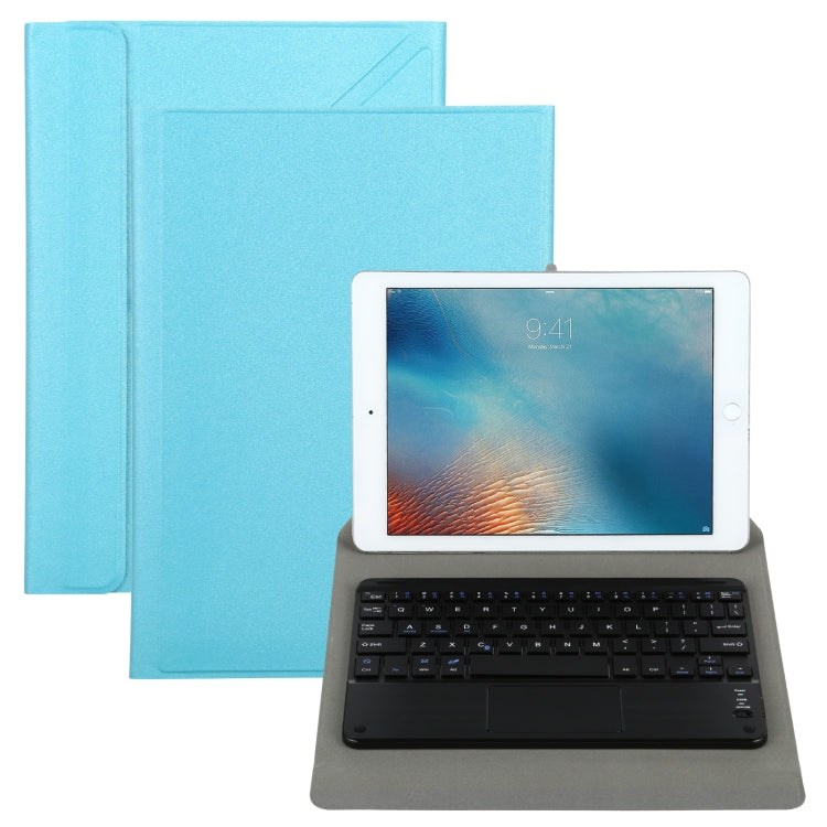 Universal Detachable Bluetooth Keyboard + Leather Tablet Case with Touchpad for iPad 9-10 inch, Specification:Black Keyboard