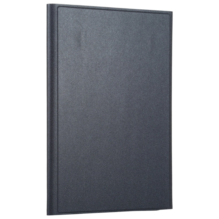 Universal Round Keys Detachable Bluetooth Keyboard + Leather Tablet Case without Touchpad for iPad 9-10 inch, Specification:Black Keyboard