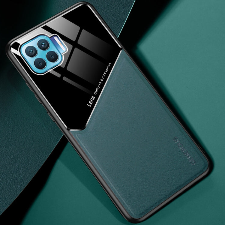 For OPPO F17 Pro / A93 / F17 / A73 (2020) All-inclusive Leather + Organic Glass Protective Case with Metal Iron Sheet