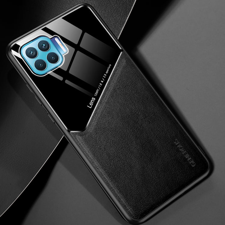 For OPPO F17 Pro / A93 / F17 / A73 (2020) All-inclusive Leather + Organic Glass Protective Case with Metal Iron Sheet