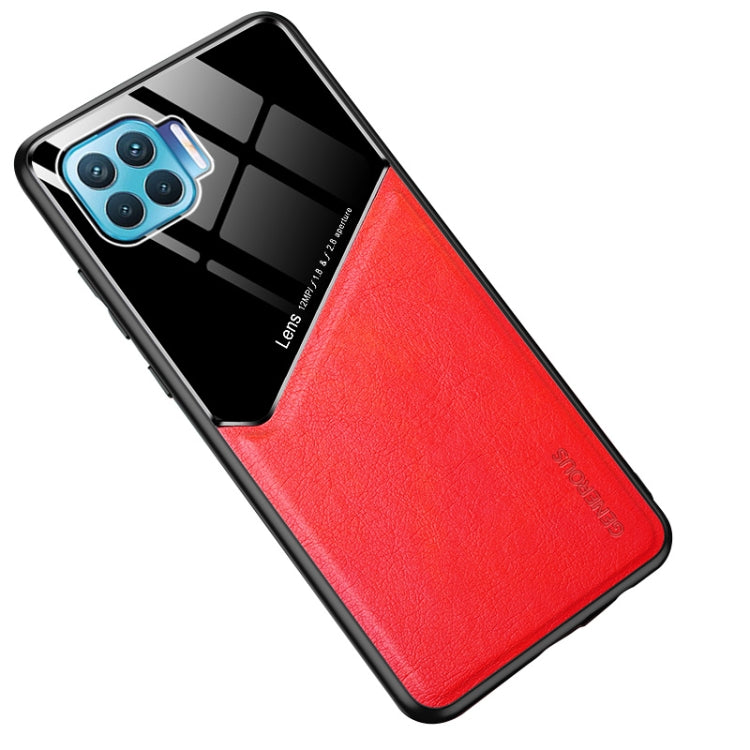 For OPPO F17 Pro / A93 / F17 / A73 (2020) All-inclusive Leather + Organic Glass Protective Case with Metal Iron Sheet