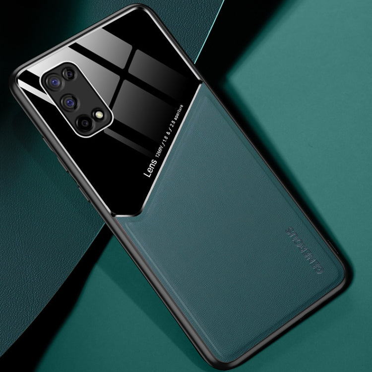 For OPPO Realme V5 All-inclusive Leather + Organic Glass Protective Case with Metal Iron Sheet