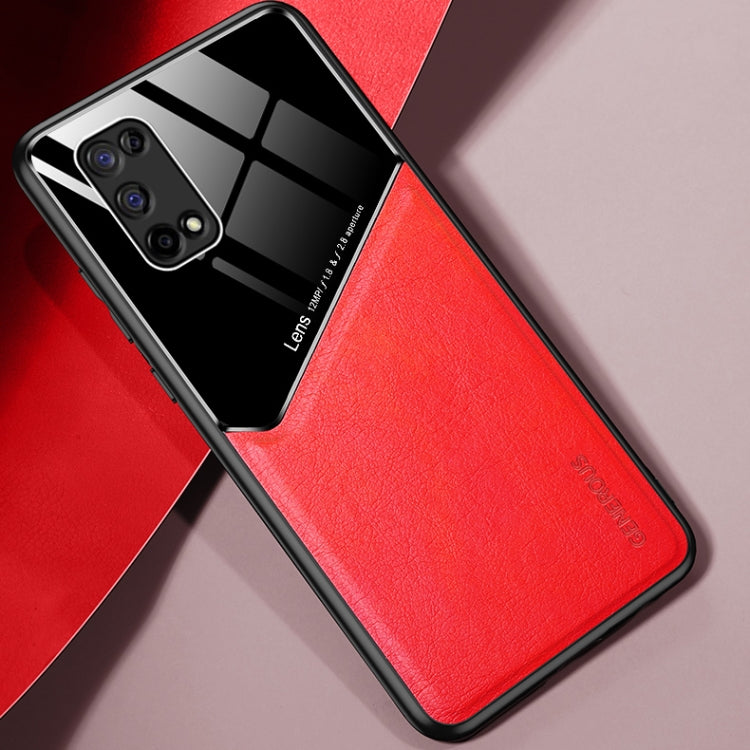 For OPPO Realme V5 All-inclusive Leather + Organic Glass Protective Case with Metal Iron Sheet