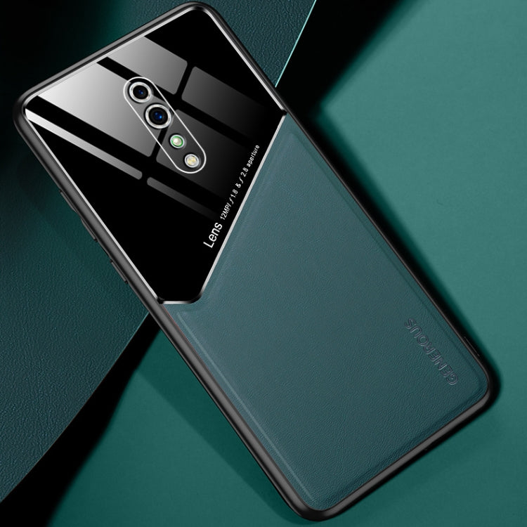 For OPPO Reno Z All-inclusive Leather + Organic Glass Protective Case with Metal Iron Sheet