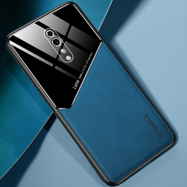 For OPPO Reno Z All-inclusive Leather + Organic Glass Protective Case with Metal Iron Sheet
