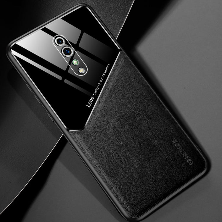 For OPPO Reno Z All-inclusive Leather + Organic Glass Protective Case with Metal Iron Sheet