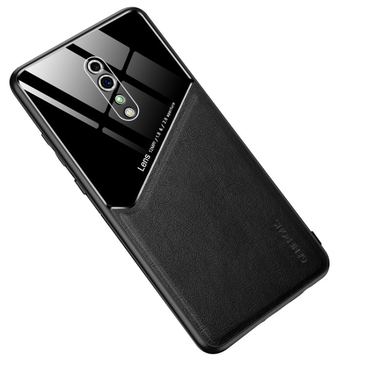 For OPPO Reno Z All-inclusive Leather + Organic Glass Protective Case with Metal Iron Sheet
