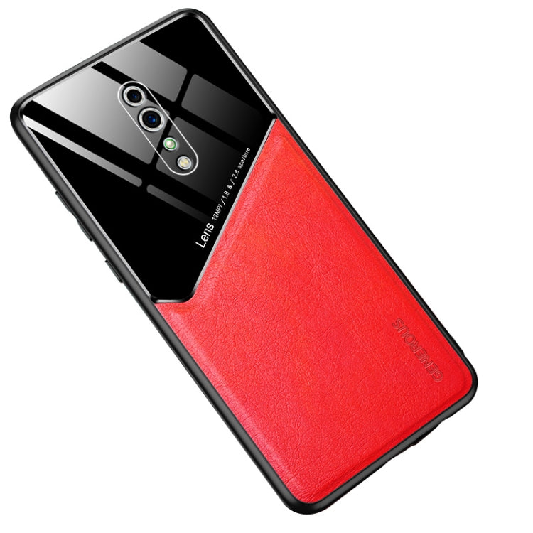For OPPO Reno Z All-inclusive Leather + Organic Glass Protective Case with Metal Iron Sheet