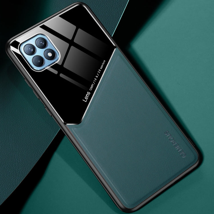 For OPPO Reno4 SE All-inclusive Leather + Organic Glass Protective Case with Metal Iron Sheet