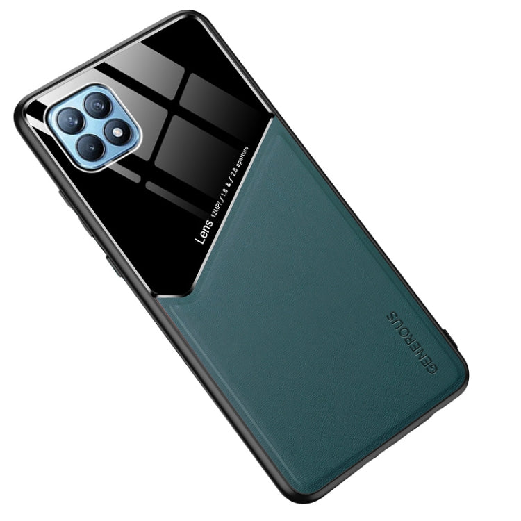 For OPPO Reno4 SE All-inclusive Leather + Organic Glass Protective Case with Metal Iron Sheet