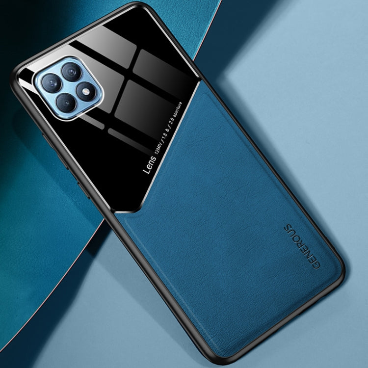 For OPPO Reno4 SE All-inclusive Leather + Organic Glass Protective Case with Metal Iron Sheet
