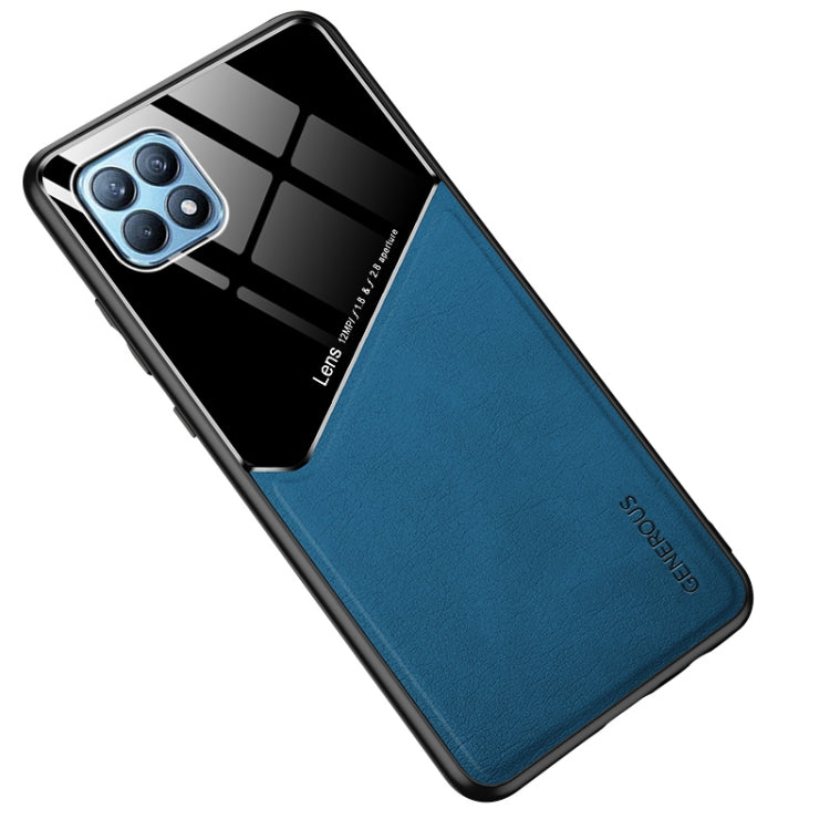 For OPPO Reno4 SE All-inclusive Leather + Organic Glass Protective Case with Metal Iron Sheet
