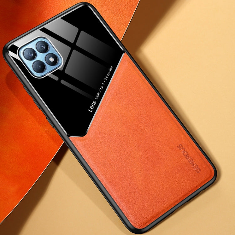 For OPPO Reno4 SE All-inclusive Leather + Organic Glass Protective Case with Metal Iron Sheet