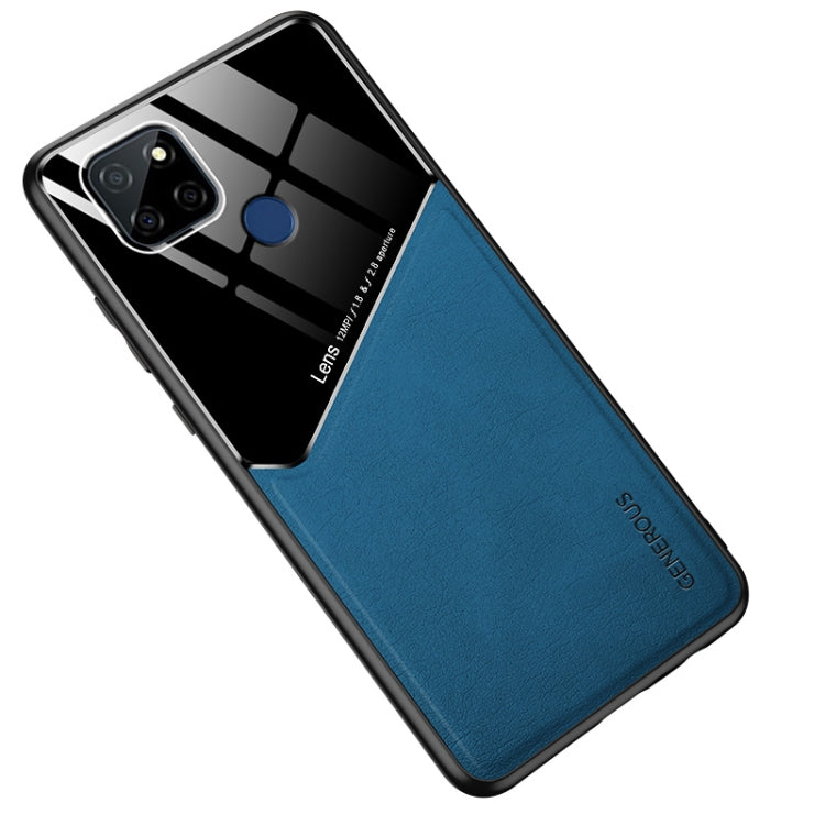 For OPPO Realme V3 All-inclusive Leather + Organic Glass Protective Case with Metal Iron Sheet