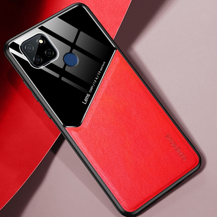 For OPPO Realme V3 All-inclusive Leather + Organic Glass Protective Case with Metal Iron Sheet