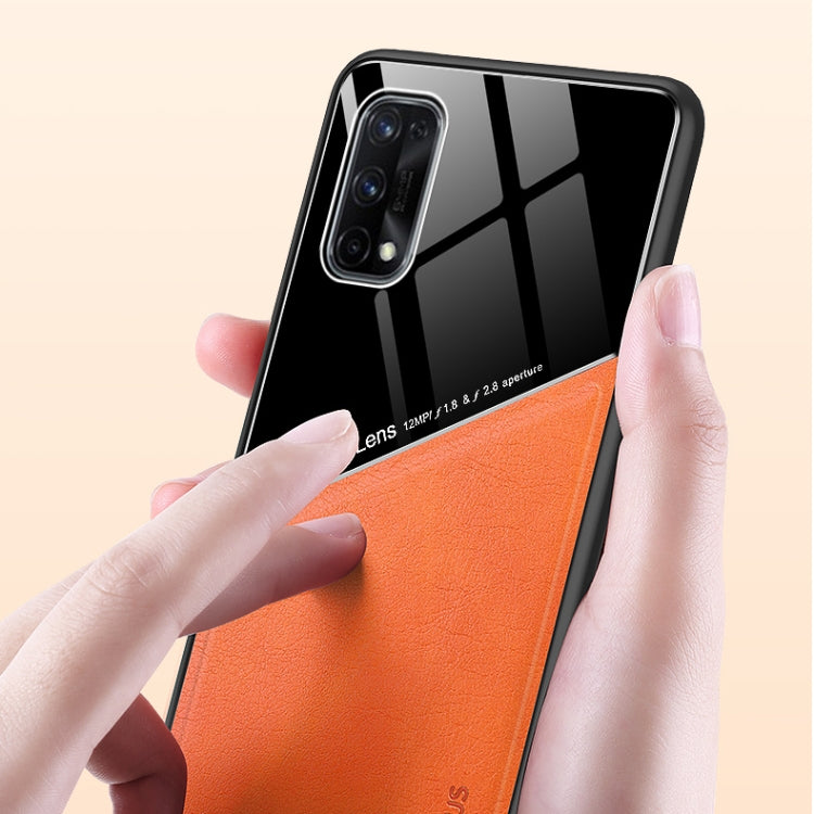 For OPPO Realme X7 All-inclusive Leather + Organic Glass Protective Case with Metal Iron Sheet