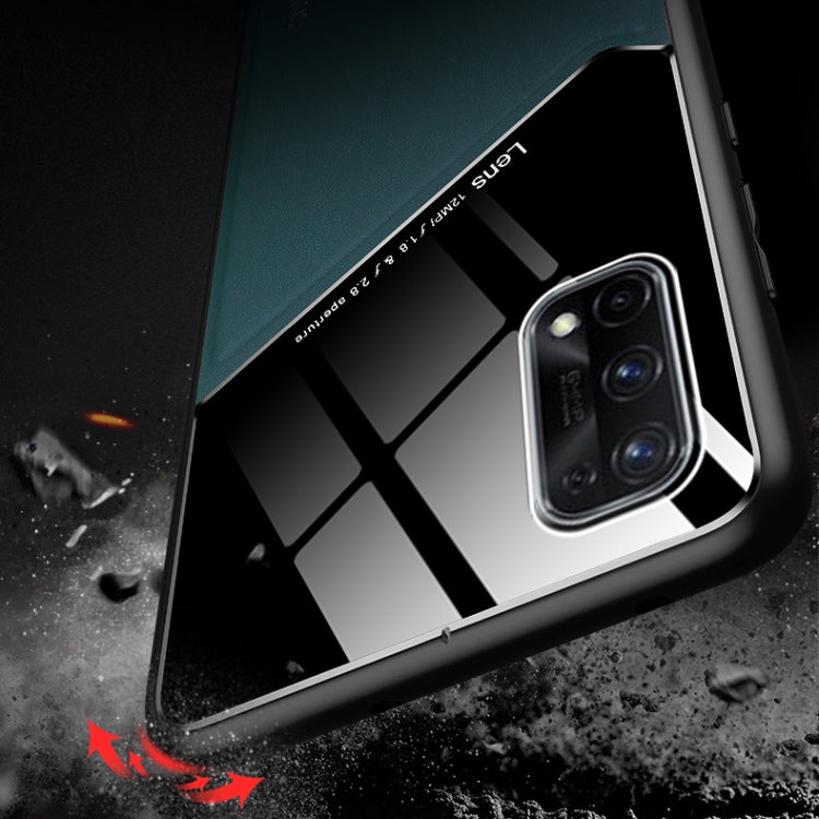 For OPPO Realme X7 All-inclusive Leather + Organic Glass Protective Case with Metal Iron Sheet