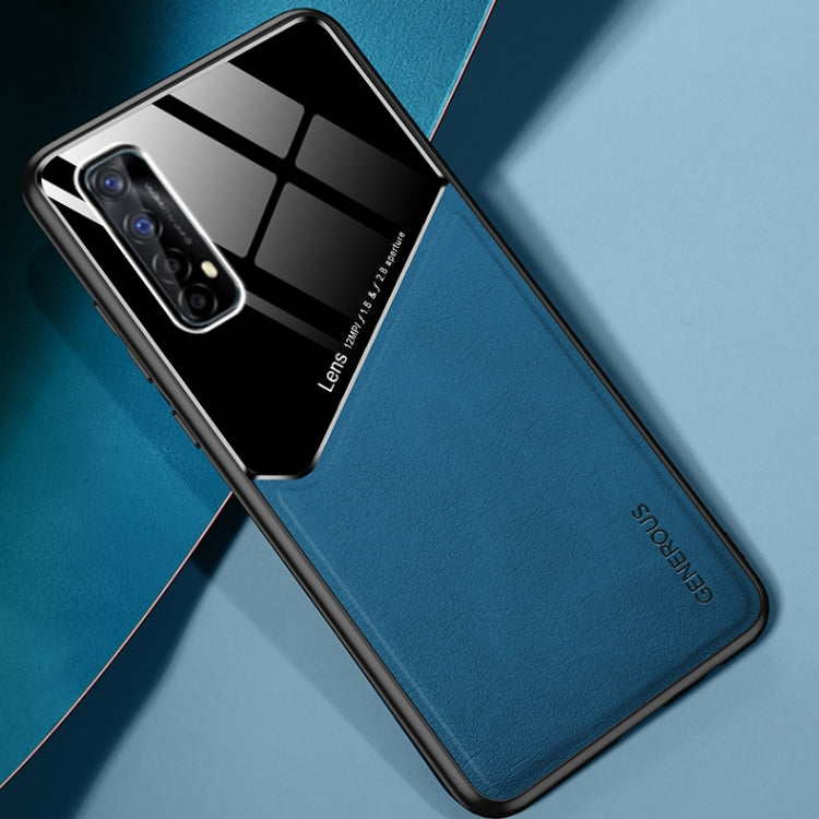For OPPO Realme 7 All-inclusive Leather + Organic Glass Protective Case with Metal Iron Sheet