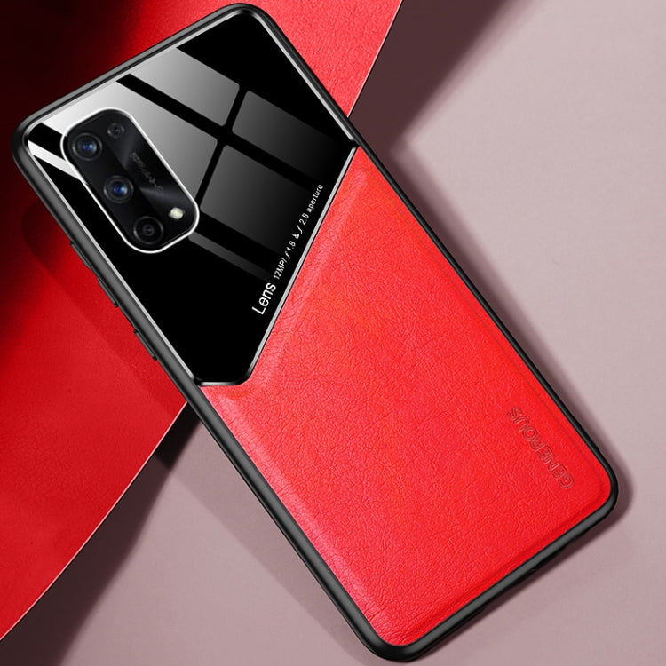 For OPPO Realme 7 Pro All-inclusive Leather + Organic Glass Protective Case with Metal Iron Sheet
