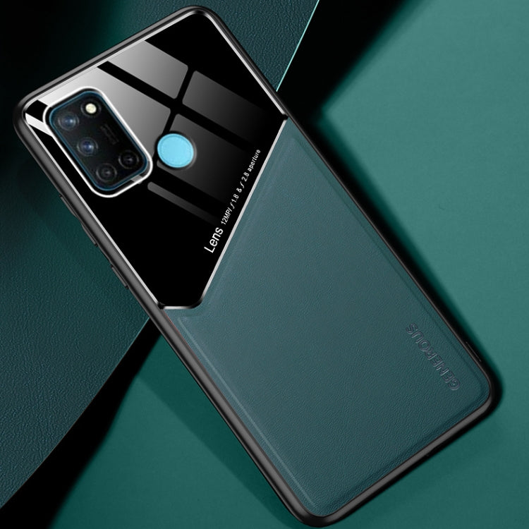 For OPPO Realme 7i / C17 All-inclusive Leather + Organic Glass Protective Case with Metal Iron Sheet