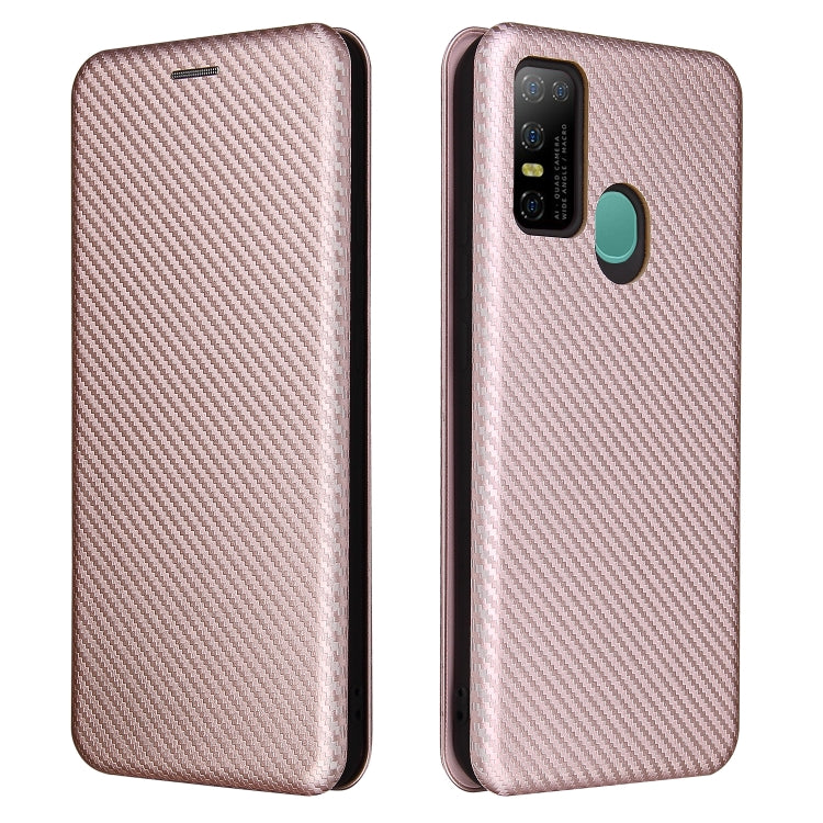 For DOOGEE N30 Carbon Fiber Texture Horizontal Flip TPU + PC + PU Leather Case with Card Slot
