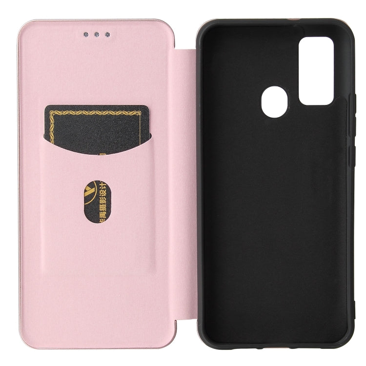 For DOOGEE N30 Carbon Fiber Texture Horizontal Flip TPU + PC + PU Leather Case with Card Slot