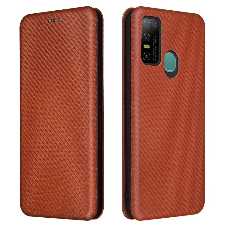 For DOOGEE N30 Carbon Fiber Texture Horizontal Flip TPU + PC + PU Leather Case with Card Slot