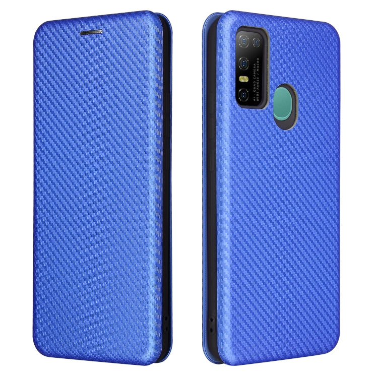 For DOOGEE N30 Carbon Fiber Texture Horizontal Flip TPU + PC + PU Leather Case with Card Slot
