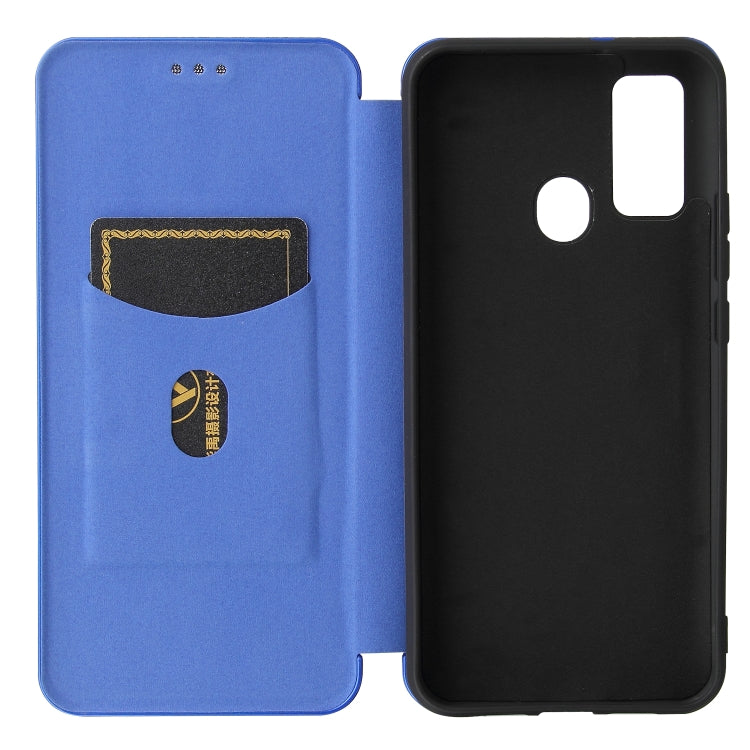 For DOOGEE N30 Carbon Fiber Texture Horizontal Flip TPU + PC + PU Leather Case with Card Slot