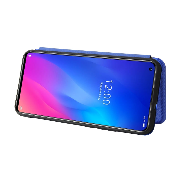 For DOOGEE N30 Carbon Fiber Texture Horizontal Flip TPU + PC + PU Leather Case with Card Slot