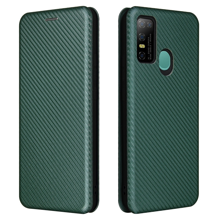 For DOOGEE N30 Carbon Fiber Texture Horizontal Flip TPU + PC + PU Leather Case with Card Slot