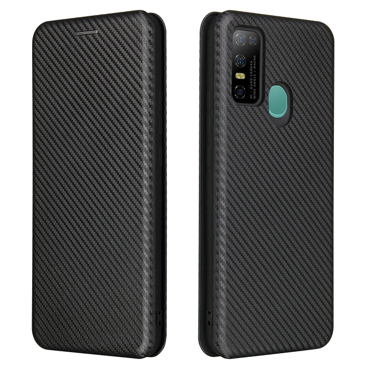 For DOOGEE N30 Carbon Fiber Texture Horizontal Flip TPU + PC + PU Leather Case with Card Slot