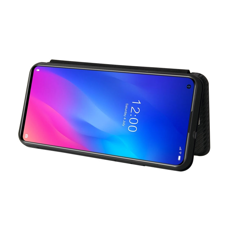 For DOOGEE N30 Carbon Fiber Texture Horizontal Flip TPU + PC + PU Leather Case with Card Slot