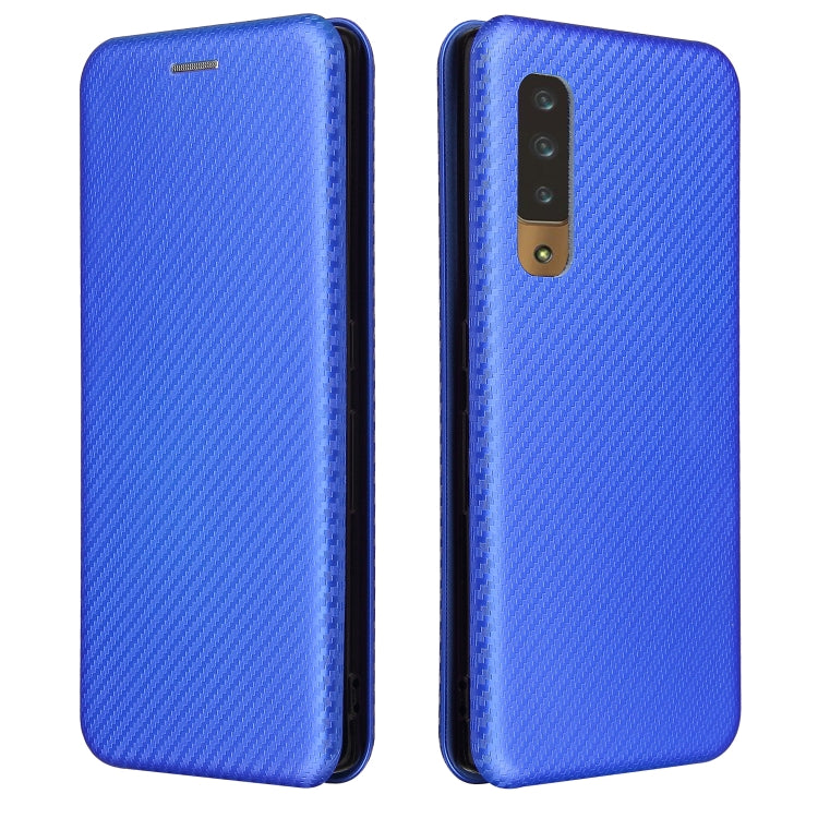 For Fujitsu Arrows NX9 F-52A Carbon Fiber Texture Horizontal Flip TPU + PC + PU Leather Case with Card Slot