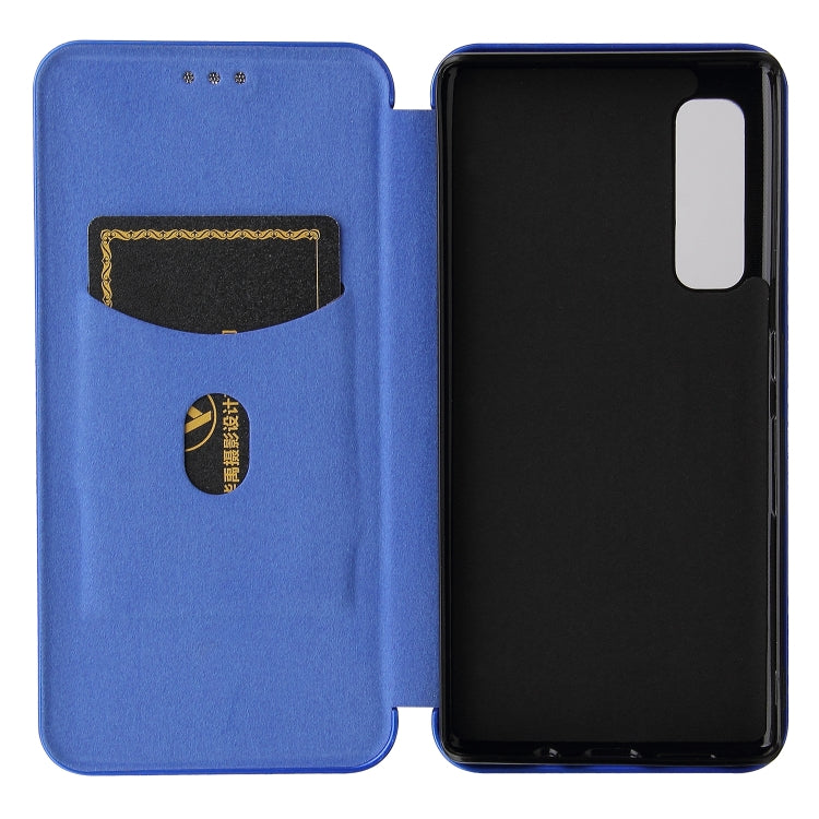 For Fujitsu Arrows NX9 F-52A Carbon Fiber Texture Horizontal Flip TPU + PC + PU Leather Case with Card Slot