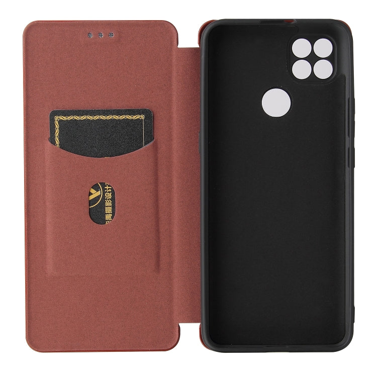 For Motorola Moto G9 Power Carbon Fiber Texture Horizontal Flip TPU + PC + PU Leather Case with Card Slot
