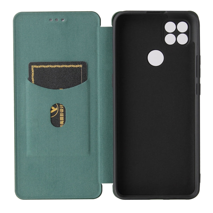 For Motorola Moto G9 Power Carbon Fiber Texture Horizontal Flip TPU + PC + PU Leather Case with Card Slot