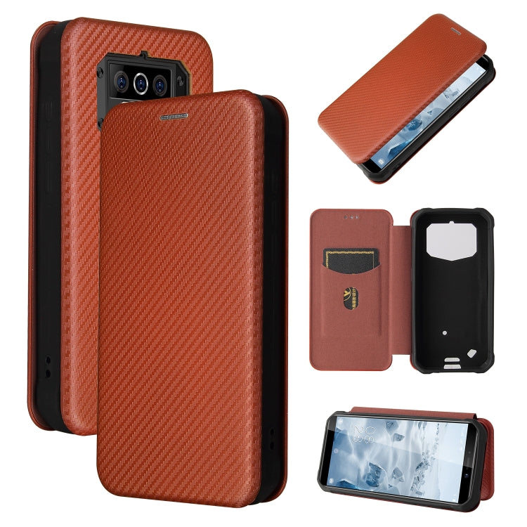 For Oukitel WP5 / WP5 Pro Carbon Fiber Texture Horizontal Flip TPU + PC + PU Leather Case with Card Slot