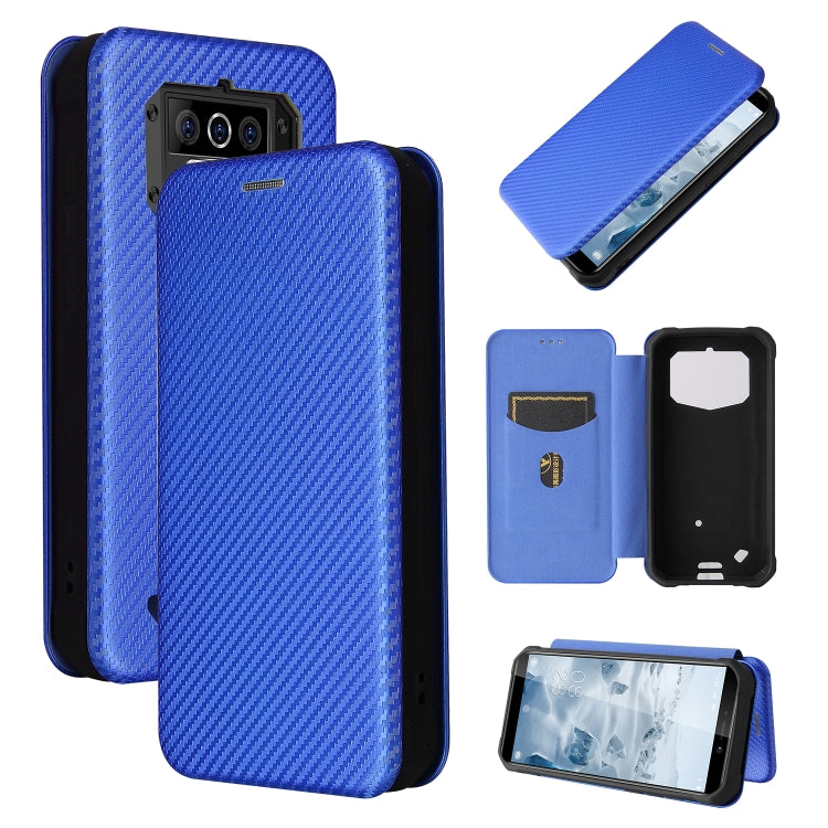 For Oukitel WP5 / WP5 Pro Carbon Fiber Texture Horizontal Flip TPU + PC + PU Leather Case with Card Slot