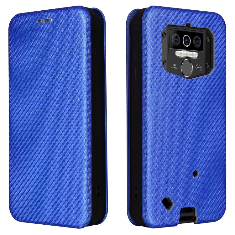 For Oukitel WP5 / WP5 Pro Carbon Fiber Texture Horizontal Flip TPU + PC + PU Leather Case with Card Slot