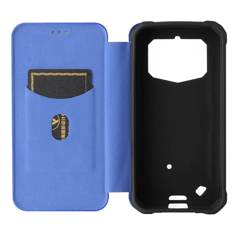 For Oukitel WP5 / WP5 Pro Carbon Fiber Texture Horizontal Flip TPU + PC + PU Leather Case with Card Slot
