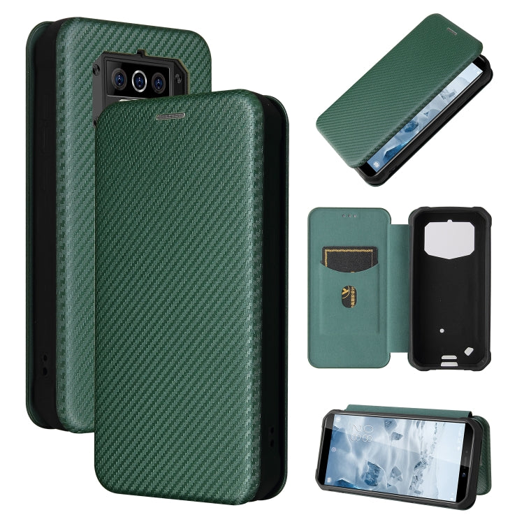 For Oukitel WP5 / WP5 Pro Carbon Fiber Texture Horizontal Flip TPU + PC + PU Leather Case with Card Slot