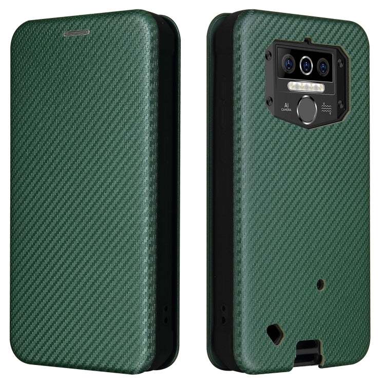 For Oukitel WP5 / WP5 Pro Carbon Fiber Texture Horizontal Flip TPU + PC + PU Leather Case with Card Slot