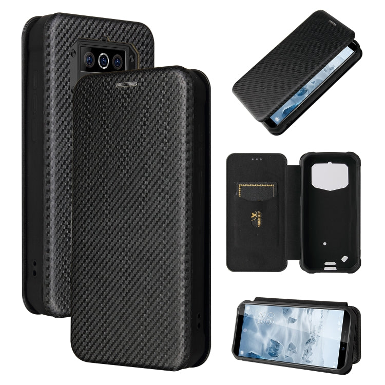 For Oukitel WP5 / WP5 Pro Carbon Fiber Texture Horizontal Flip TPU + PC + PU Leather Case with Card Slot