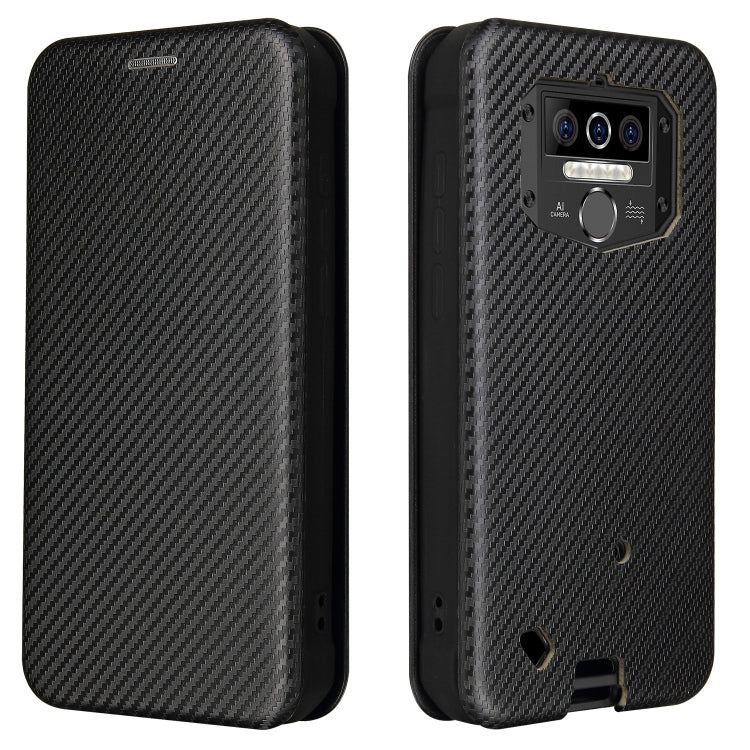 For Oukitel WP5 / WP5 Pro Carbon Fiber Texture Horizontal Flip TPU + PC + PU Leather Case with Card Slot