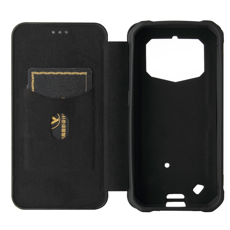 For Oukitel WP5 / WP5 Pro Carbon Fiber Texture Horizontal Flip TPU + PC + PU Leather Case with Card Slot