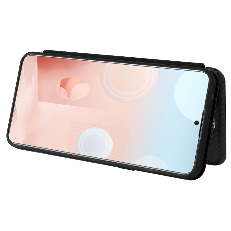 For HTC Desire 20 Plus Carbon Fiber Texture Horizontal Flip TPU + PC + PU Leather Case with Card Slot