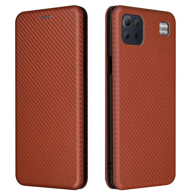 For LG K92 5G Carbon Fiber Texture Horizontal Flip TPU + PC + PU Leather Case with Card Slot